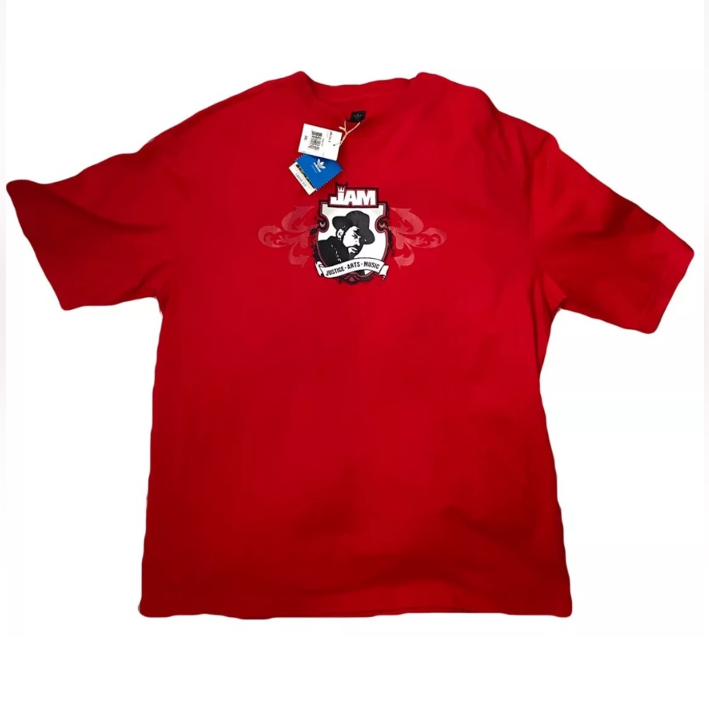 Jam Master Jay Adidas Red T-Shirt Men’s Jam Justice Arts
